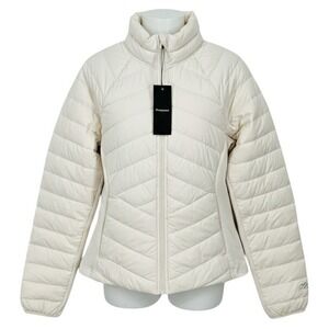 Fabletics Womens Lightweight Adventure Jacket Cream Size S Quilted Puffer - AC